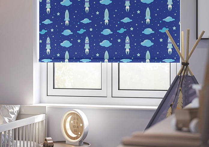 Blast Off, Blue Comet - Twist&Fit Roller Blind - Image 5